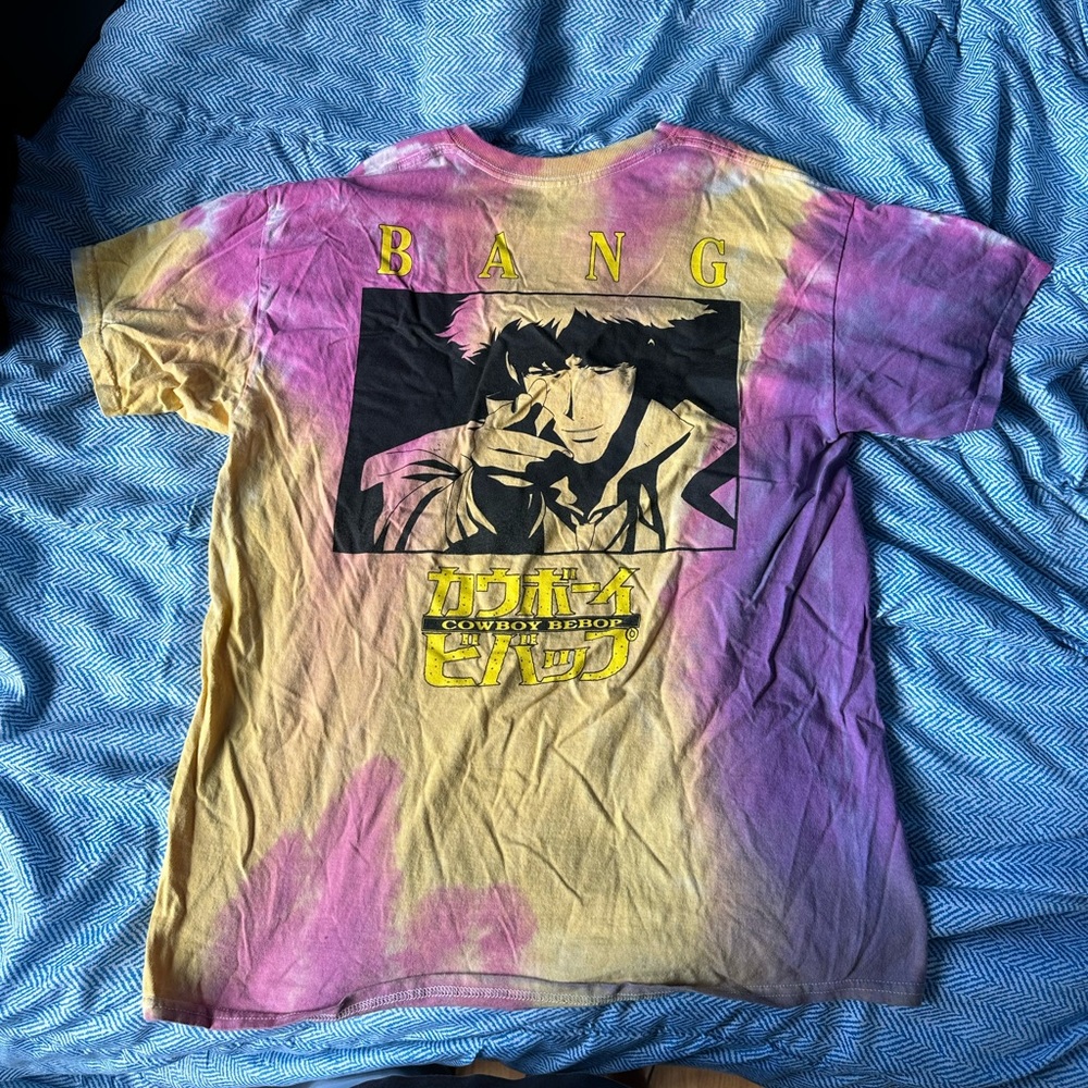 Cowboy bebop anime tie dye tee